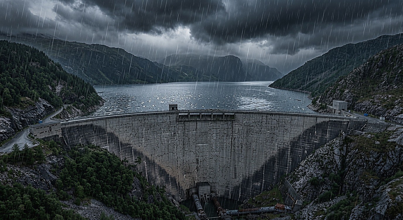 The Camber Dam, high above Lochdam